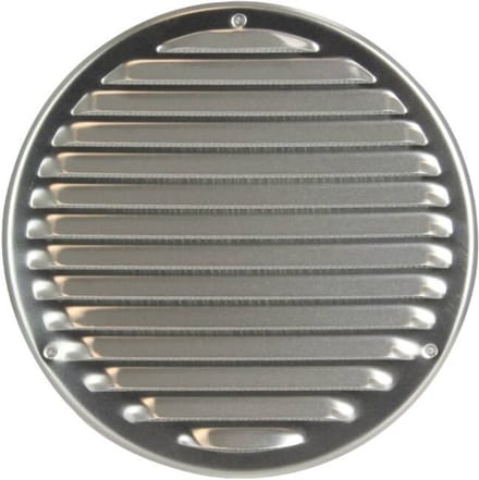 Metalen ventilatierooster rond Ø200 mm rvs - MR200i