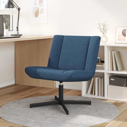 vidaXL - Draaistoel - Blauw - 63 - x - 75 - x - 76 - cm - Stof