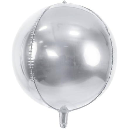 Partydeco - Folieballon rond Zilver