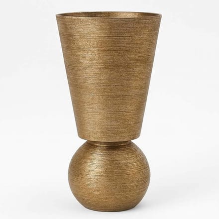 Colmore by Diga-vaas-Katoengoud XL-Metaal-25x25x63cm