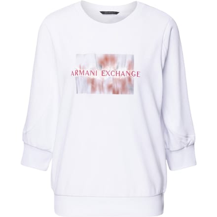 Armani Exchange Dames 3/4 Mouwen Sweatshirt (Wit)