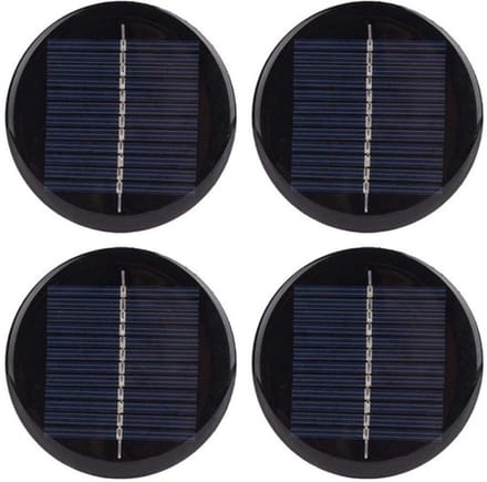 Dailygoody - 6V 80mm Rond Zonnepaneel - 4 Stuks - Efficiënt en