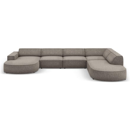 7-zitshoekbank Jodie rechts chenille afgerond | Micadoni Home