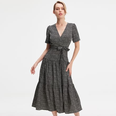 Liberty Print Cross-Heart Dress