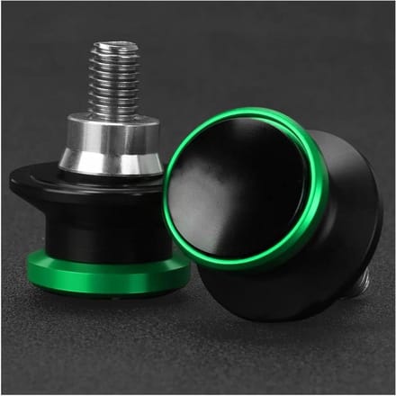 Motor Swingarm Sliders - Achterbrug Bobbins - Motor Onderhoud - CNC Aluminium Constructie - 1 Paar - Groen