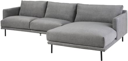MASSIVMOEBEL24.DE hoekbank grijs hout 285x161x81 cm (BxTxH) SOFAS gedemonteerd
