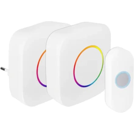Exin Gong Set - Batterij/plug-in - Beldrukker - Rgb - Wit