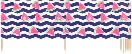 Garronda 4m Strand Windscherm Met Stokken - Windscherm Strand – Windscherm – Camping – Watermeloen-7 - LA-EX-Wb-4m