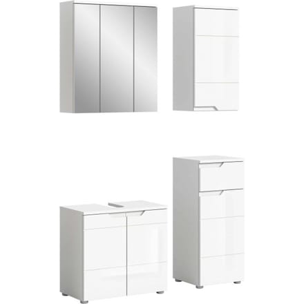Solero badkamercombinatie wit hoogglans MDF TZ - 34x116x193cm