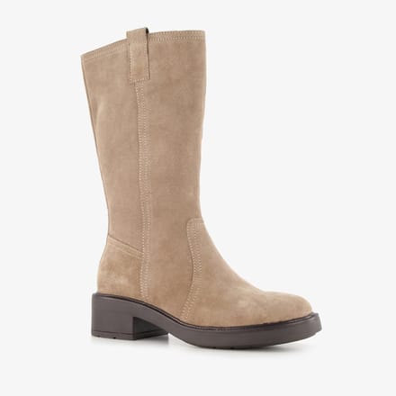 Harper suède dames laarzen beige - Maat 41 - Echt leer