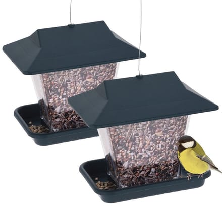 Vogelvoederhuisje 2 stuks - Vogelvoederdispenser - Vogelhuisje