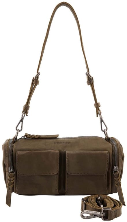 FREDsBRUDER schoudertas All My Pockets East-West Bag Khaki bruine