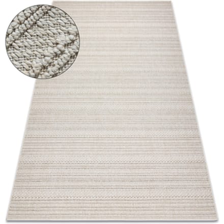 Kleden Rugsx Tapijt JERSEY 19233 crème - Lijnen, structureel, 60x100 cm