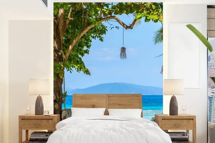 Behang - Fotobehang Tropisch - Strand - Zee - Breedte 165 cm x hoogte 220 cm