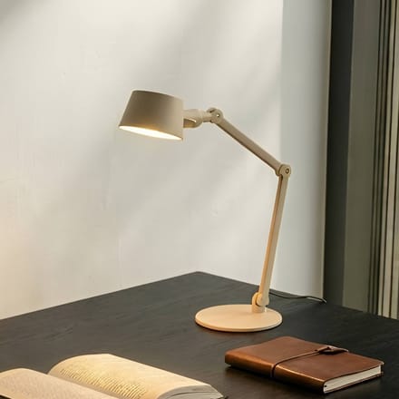 Lucande - bureaulamp - 1licht - metaal - H: 93.5 cm - E27 - beige