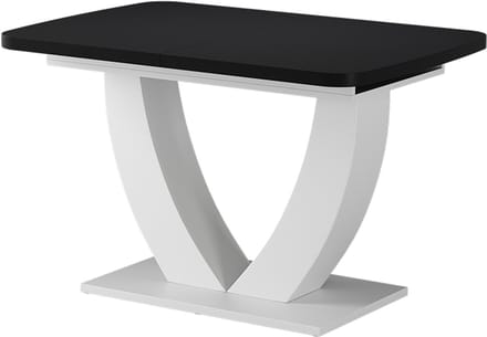 Vicco Eettafel Fenaro, Zwart/Wit, 120-160 x 80 cm Uitschuifbaar