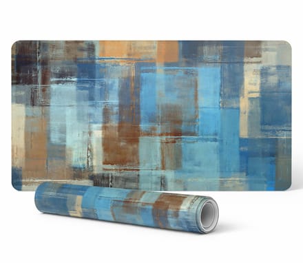 Antislip bureauonderlegger met abstract rechthoekig patroon 90x45 cm