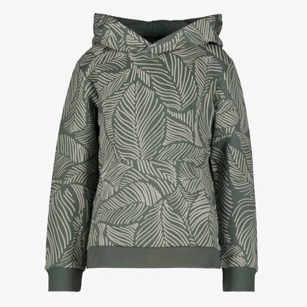 Unsigned jongens hoodie met bladeren print groen - Maat 92