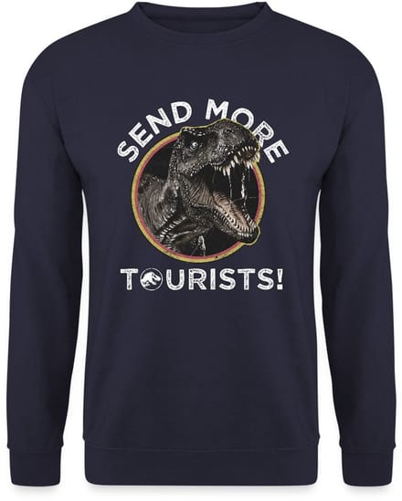 Jurassic Park T-Rex Send More Tourists! Sweater Heren