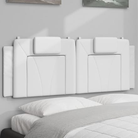 vidaXL - Hoofdbordkussen - "Viana" - 140 - cm - kunstleer - wit