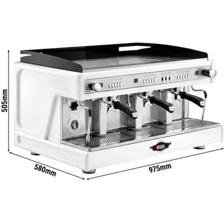 WEGA Airy - Portafiltermachine - 3 groepen - 5.6 kW - met 2 melkopschuimers & heet water - Wit