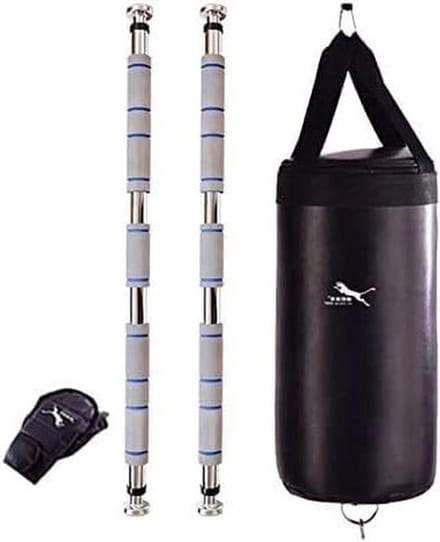 Bokszak met standaard - Snelheid bal - Reactie training - Verstelbare breedte - 45 cm hoog - Zwart en rood