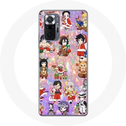Coque pour Xiaomi Redmi Note 10 Pro Demon slayer merry christmas affiche le cadeau de noël