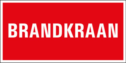 Brandkraan sticker 100 x 50 mm