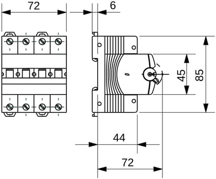 Gewiss MCB 4P B20 6KA 4M