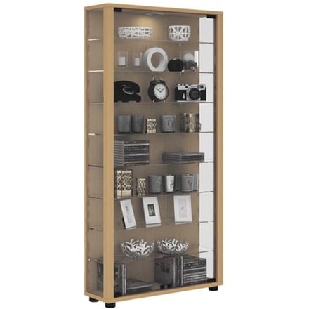Houten vitrinekast Glazen vitrinekast Staande vitrinekast Lumo Maxi