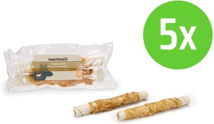 Beeztees Kauwstick Kip 15 cm 2 Stuks - hondensnack - 5 Verpakkingen