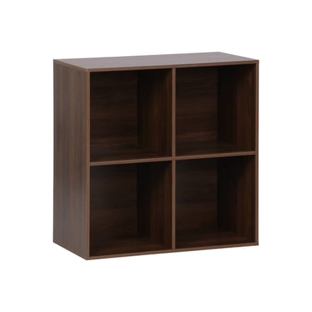 sweeek - Decoratieve opbergmodule houtdecor 4 vakken 70cm - kompo