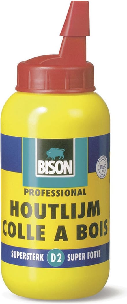 Bison Houtlijm 250 gram - supersterk - transparant - voor hout en meer
