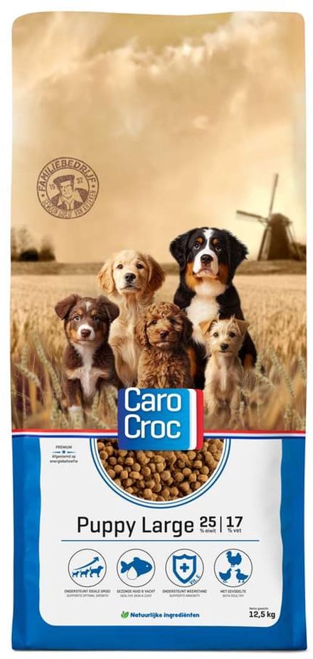 CaroCroc Puppy Large 12,5 kg [25/17] met extra 100 gram snacks