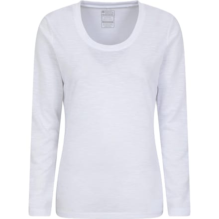 Mountain Warehouse Dames/Dames Agra Slub Top met lange mouwen (Wit)