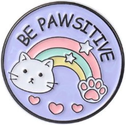 Pin Broche - enamel pin - kledingspeld - Paw-sitive paars