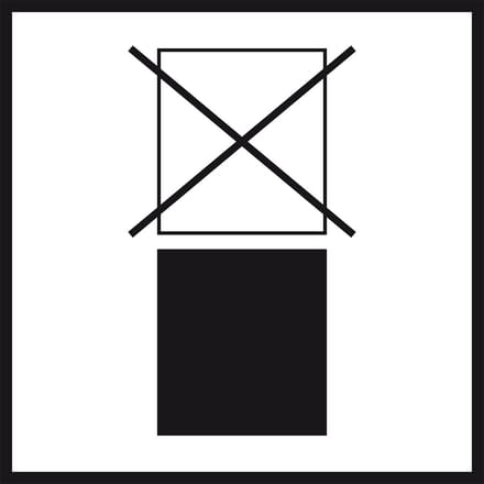 Niet stapelen sticker 150 x 150 mm