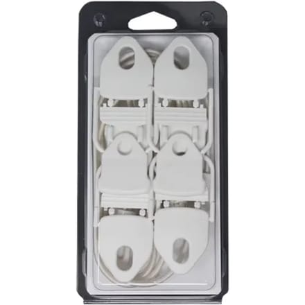 Seilflechter Tornado Clip Met Elastiek Wit 4mm 4 Stuks