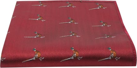 Zakdoek Heren - Bordeaux Rood - Formele Gelegenheid - Visgraat Weving - 27x27cm