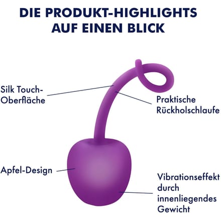 Liefdesbal van siliconen in appel-design, 4 cm