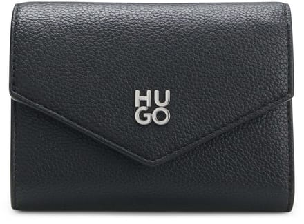 HUGO portemonnee Chris 2.0 Flap Wallet Black zwart