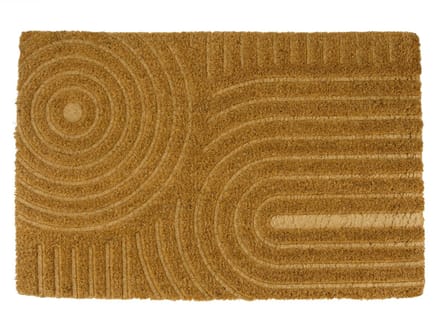 Deurmat rectangular engraved circles coco 59x38x1.5cm