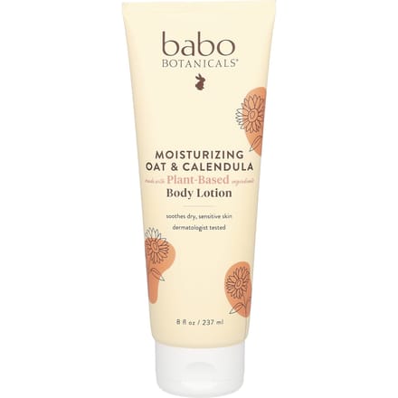 Babo Botanicals, Moisturizing Body Lotion, Oat & Marigold, 8 fl oz (237 ml) white