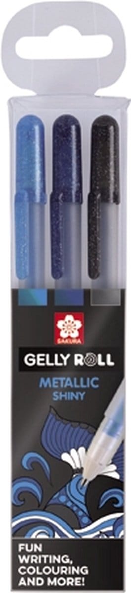 Sakura Gelly Roll Metallic gelpen set 3 - Ocean - glans effect