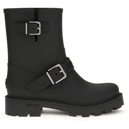 Jimmy Choo Zwarte Polyurethaan Regenlaarzen