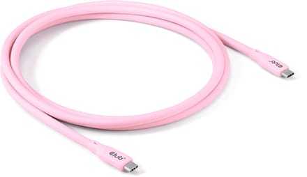 Club 3D USB4 Gen2x2 Type-C bidirectioneel Baby roze 4K60Hz, Data 20Gbps, PD 240W(48V/5A) EPR M/M 2m/6.56ft
