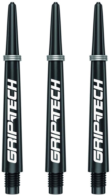 Dailygoods - Griptech Shafts Medium - Zwarte Dartshafts voor Darts