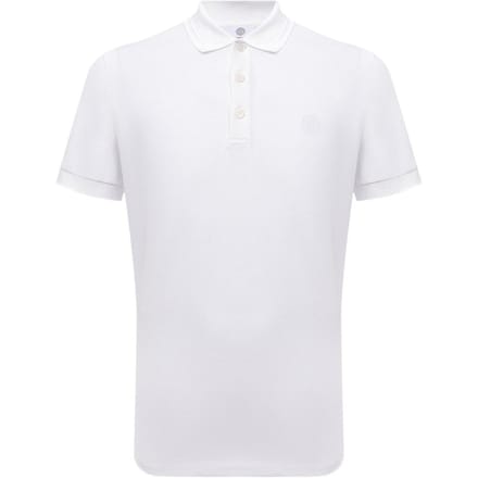 Wit poloshirt met Burberry-monogramborduursel