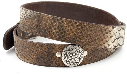 Dames riem bruin gemeleerd - 3 cm breed - Leer - Jeans riem - Casual - Maat 90