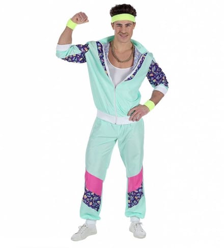 Trainingspak met print mint groen